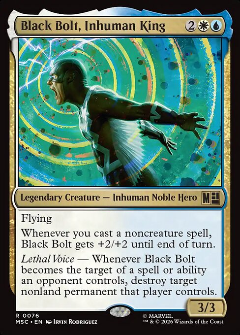 MSC, Black Bolt, Inhuman King, Standard, 76, R, Near Mint, Normal, EN