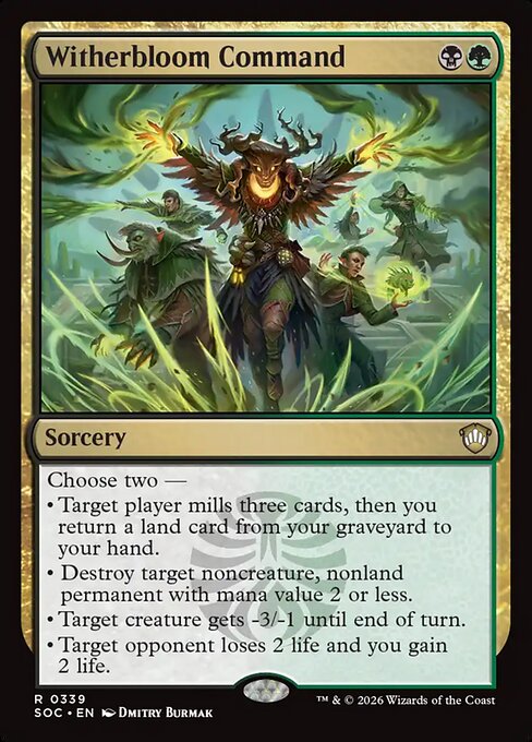 SOC, Witherbloom Command, Standard, 339, R, Near Mint, Normal, EN
