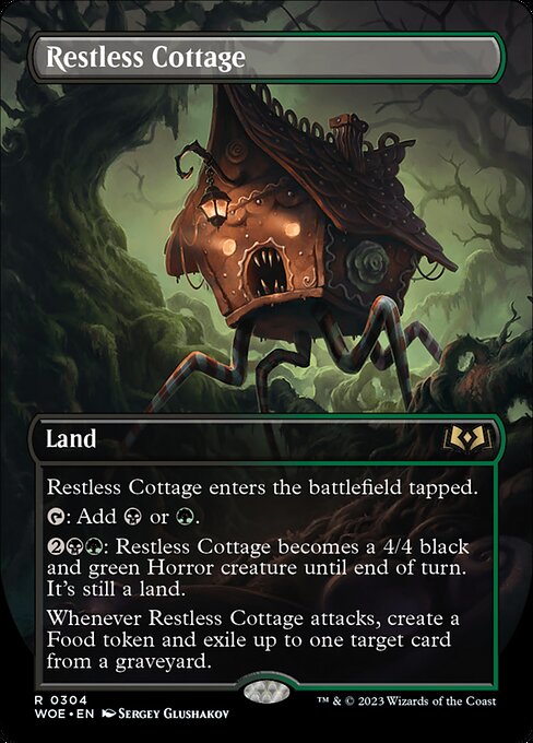 WOE, Restless Cottage, (Borderless), 304, R, Near Mint, Normal, EN