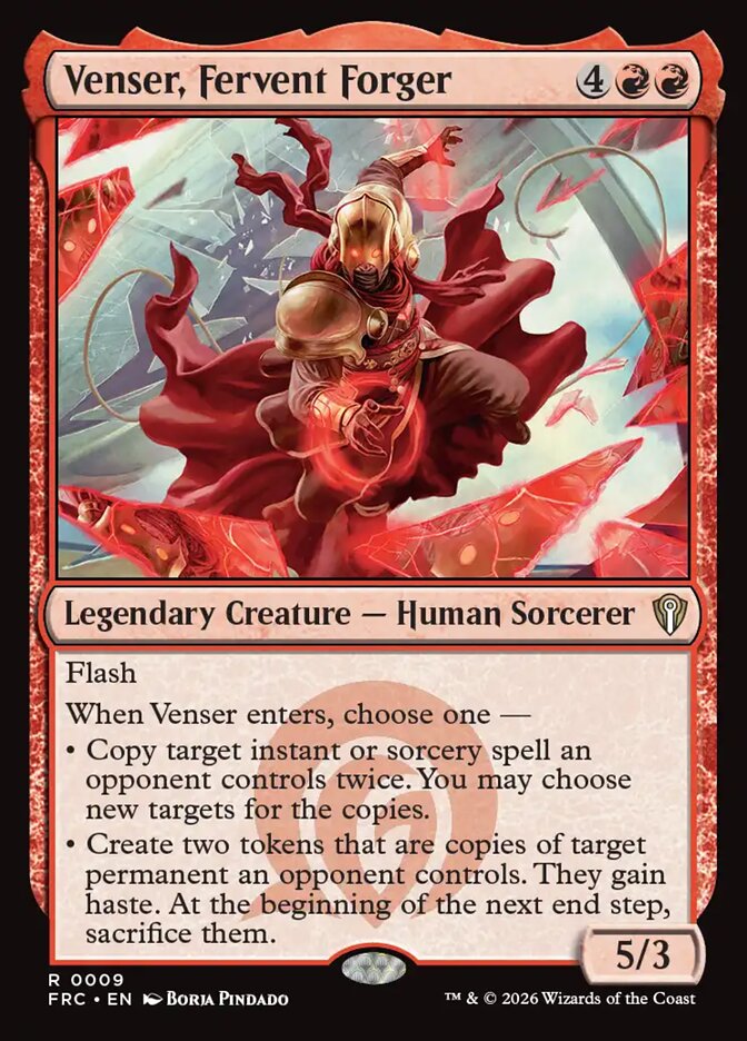 FRC, Venser, Fervent Forger, Standard, 9, R, Near Mint, Normal, EN
