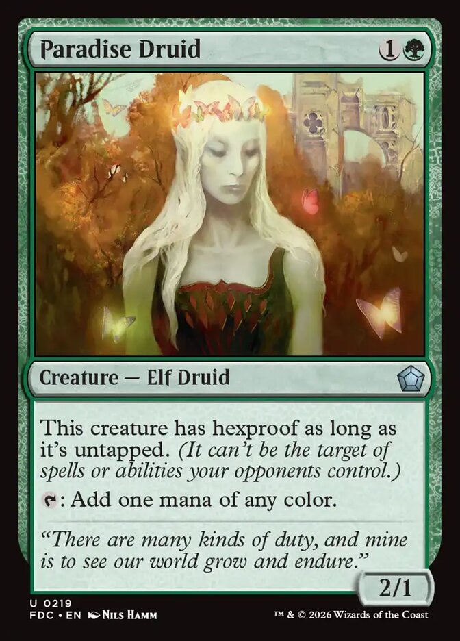 FDC, Paradise Druid, Standard, 219, U, Near Mint, Normal, EN