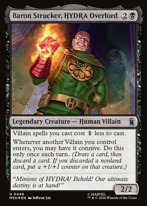 MSH, Baron Strucker, HYDRA Overlord, Standard, 446, U, Near Mint, (Surge Foil), EN