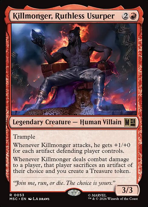 MSC, Killmonger, Ruthless Usurper, Standard, 53, R, Near Mint, (Surge Foil), EN