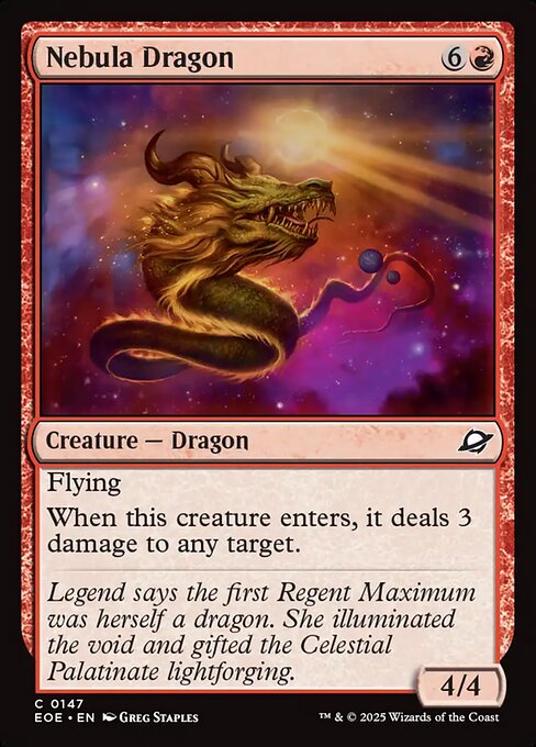 EOE, Nebula Dragon, Standard, 147, C, Near Mint, (Foil), EN
