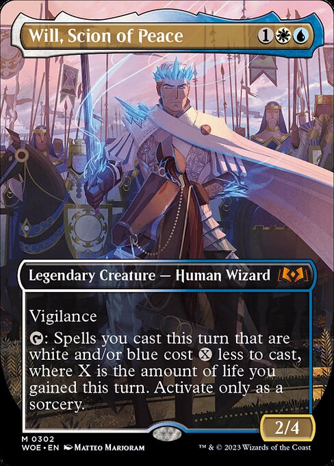 WOE, Will, Scion of Peace, (Borderless), 302, M, Near Mint, (Foil), EN