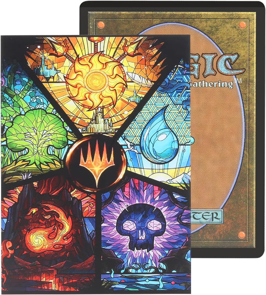 100ct All Mana & Planeswalker Symbols Card Sleeves, Matte Back Finish