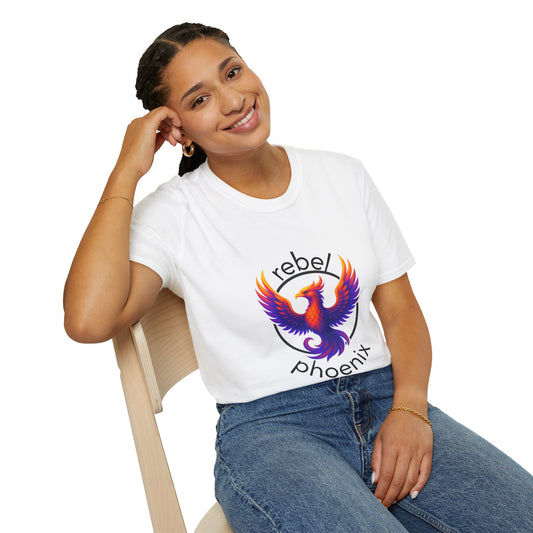 Rebel Phoenix T-Shirt | Unisex Softstyle Tee, Motivational Gift, Casual Wear, Summer Fashion