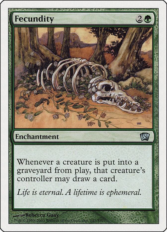 8ED, Fecundity, (White Border), 247, U, Near Mint, Normal, EN