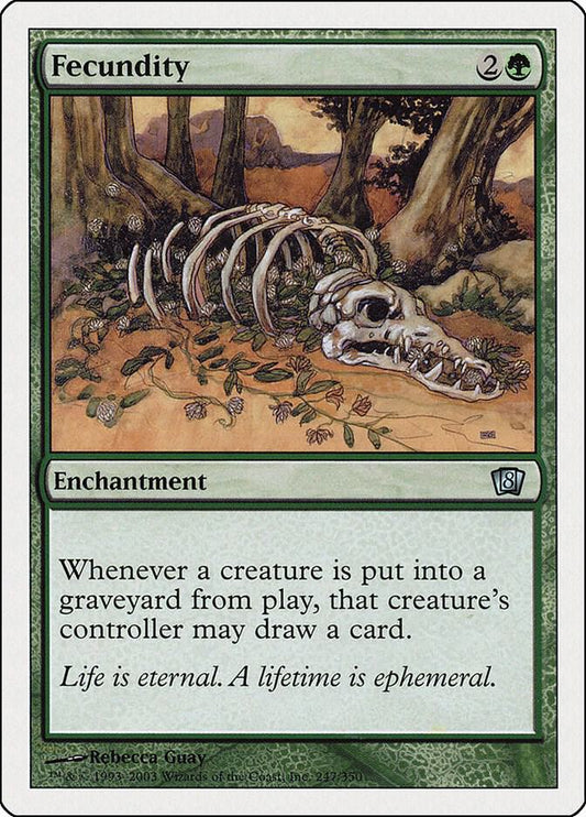 8ED, Fecundity, (White Border), 247, U, Near Mint, Normal, EN