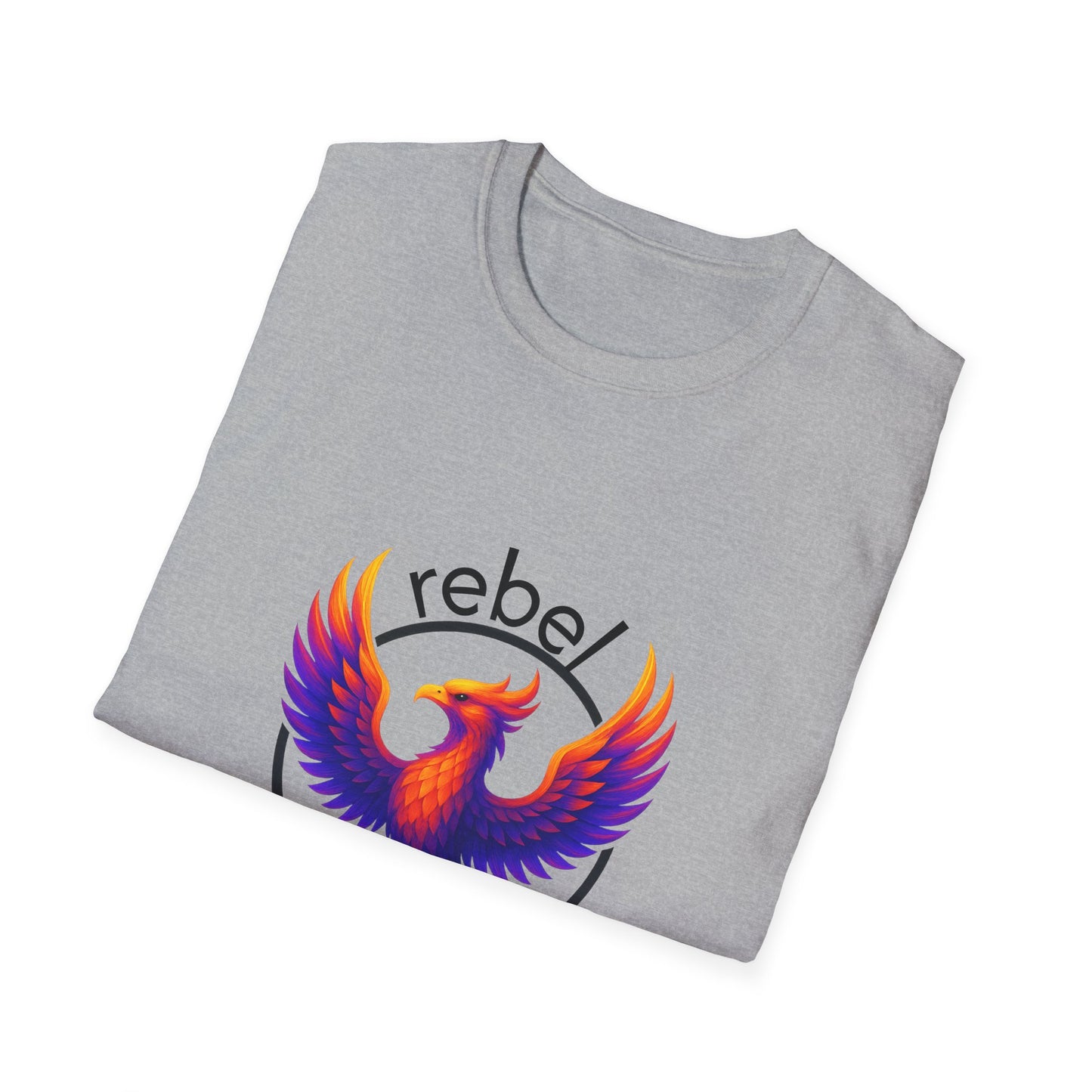 Rebel Phoenix T-Shirt | Unisex Softstyle Tee, Motivational Gift, Casual Wear, Summer Fashion