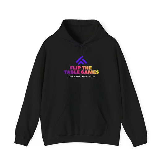 Flip the Table Games Hoodie - Unisex Heavy Blend Sweatshirt for Gaming Enthusiasts