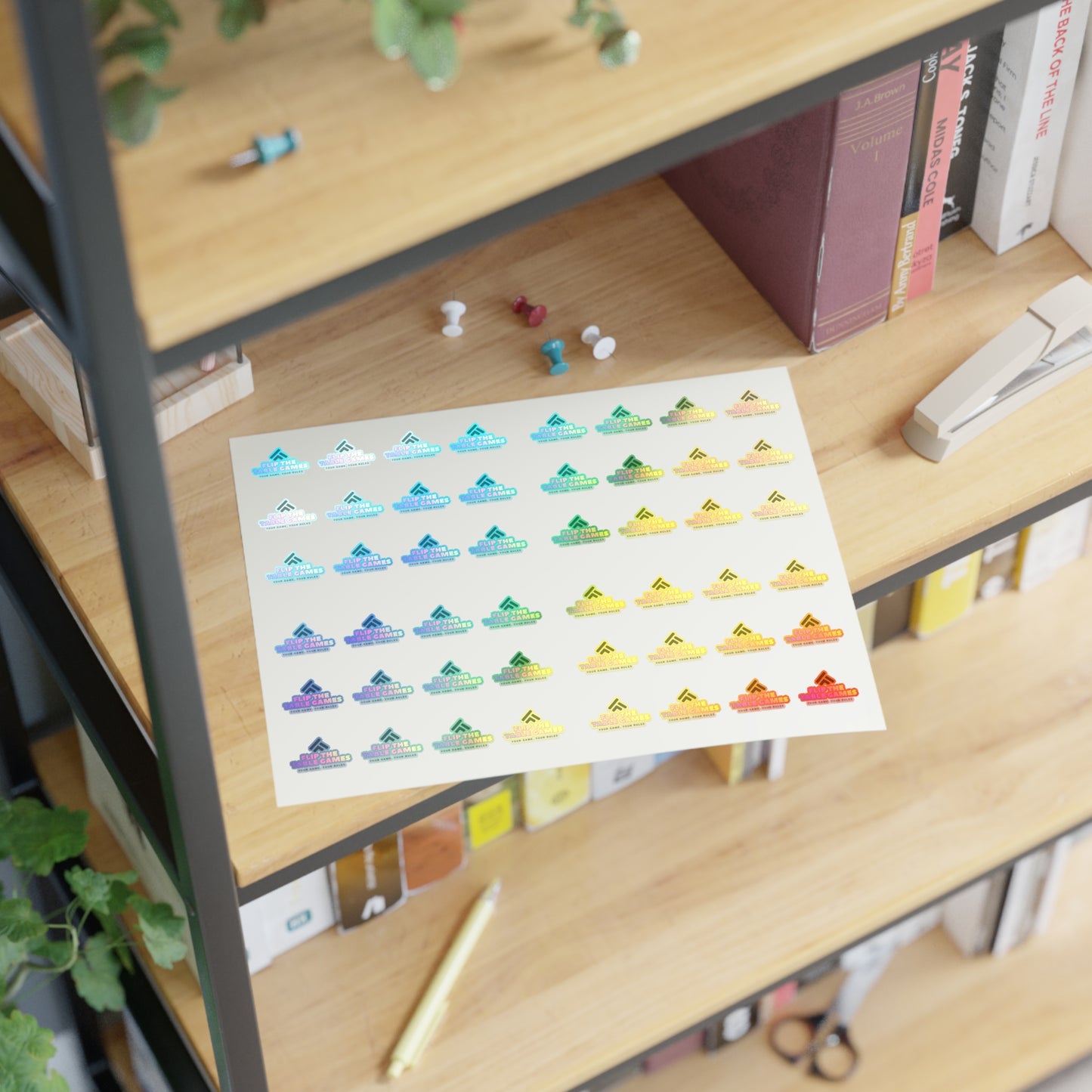 Colorful Table Game Sticker Sheets for Gamers and Crafters