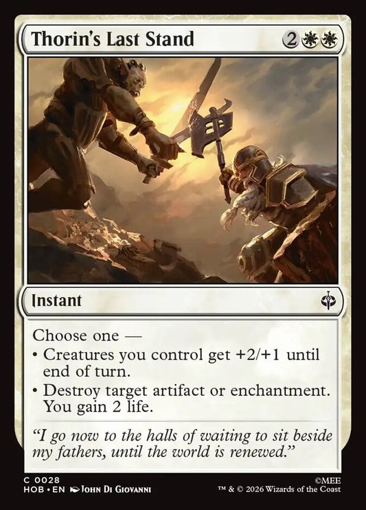 HOB, Thorin's Last Stand, Standard, 28, C, Near Mint, Normal, EN