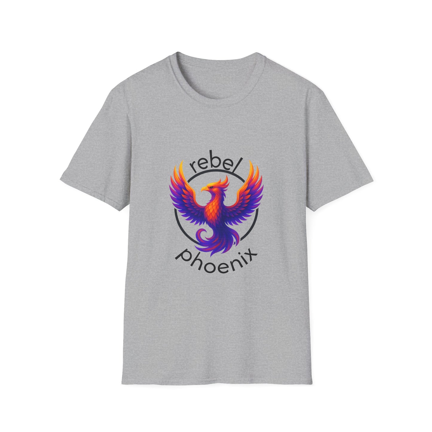 Rebel Phoenix T-Shirt | Unisex Softstyle Tee, Motivational Gift, Casual Wear, Summer Fashion