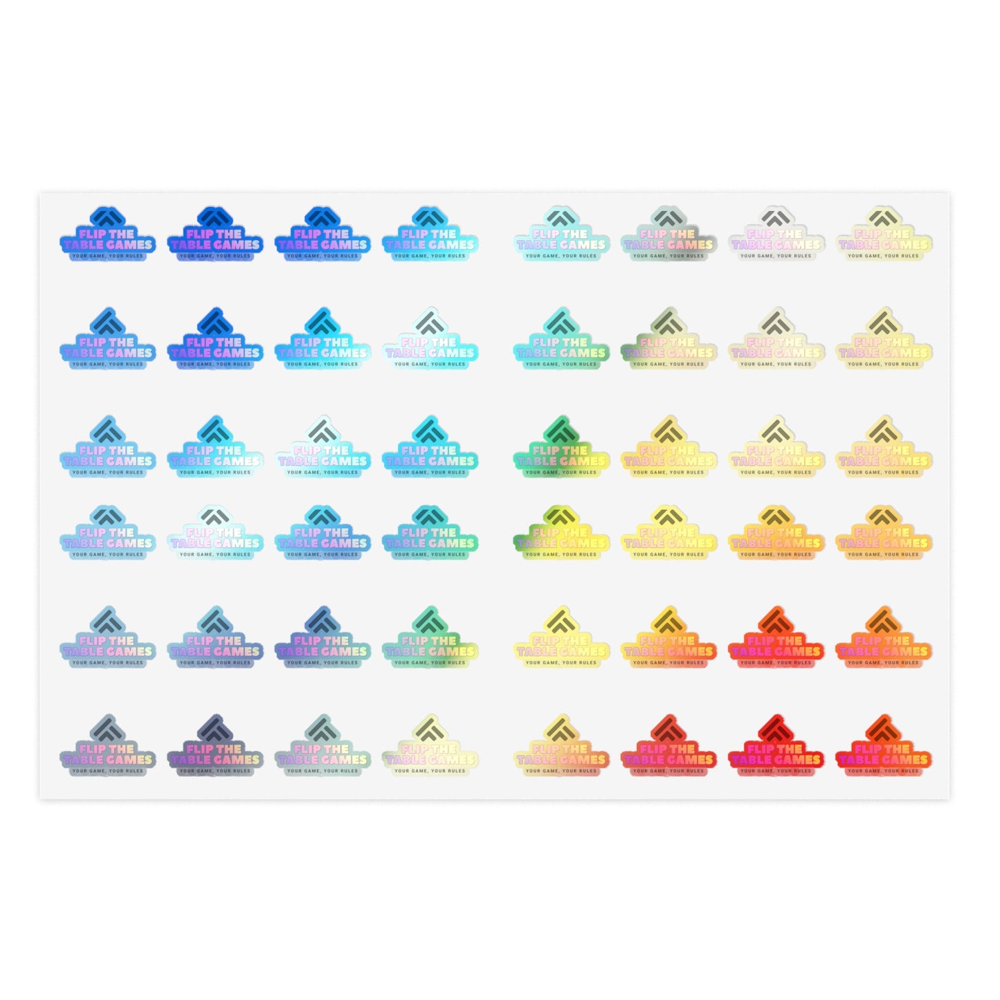 Colorful Table Game Sticker Sheets for Gamers and Crafters
