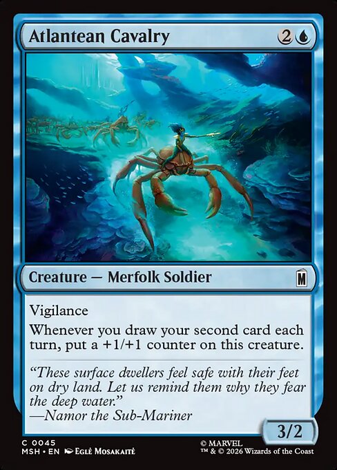 MSH, Atlantean Cavalry, Standard, 45, C, Near Mint, Normal, EN