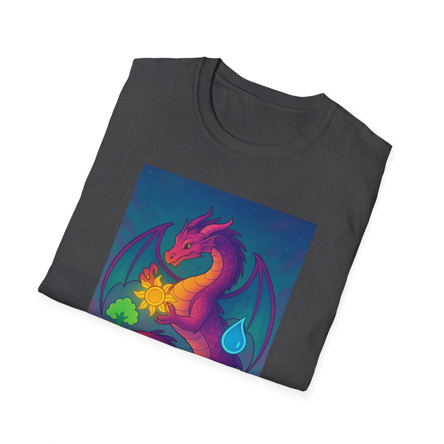 Vibrant Dragon Graphic T-Shirt for Unisex, Colorful Fantasy Tee, Casual Wear, Gift for Gamers, MTG, Magic the Gathering