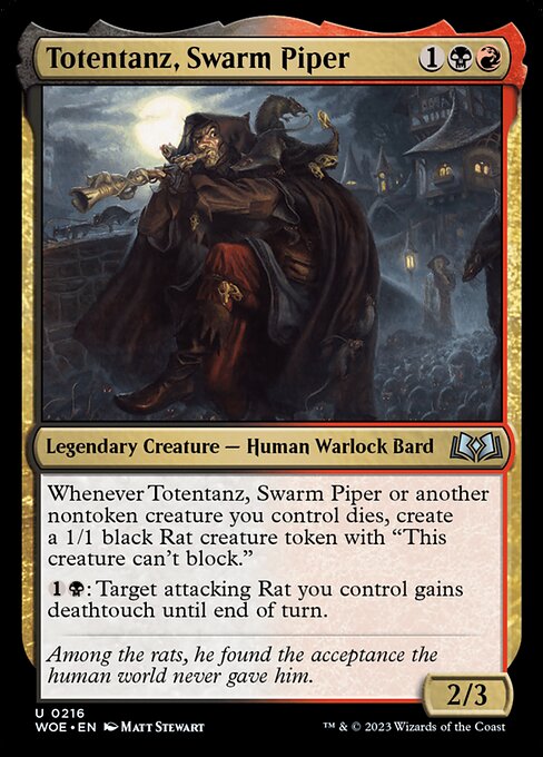 WOE, Totentanz, Swarm Piper, Standard, 216, U, Near Mint, (Foil), EN
