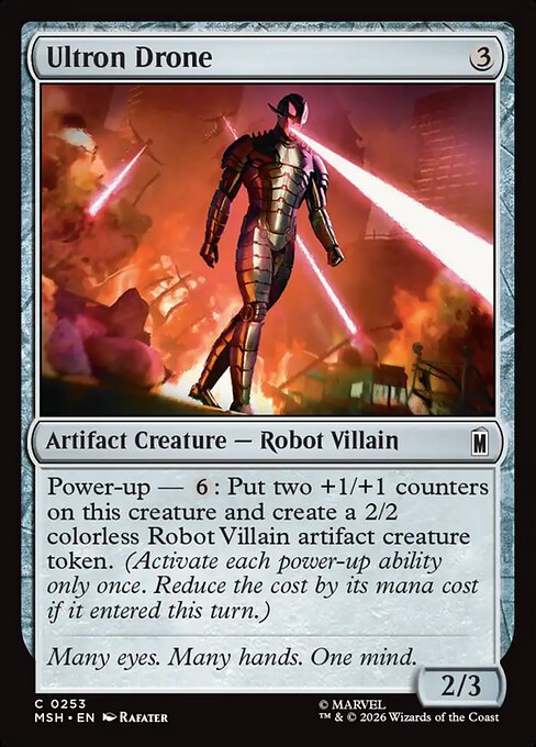 MSH, Ultron Drone, Standard, 253, C, Near Mint, (Foil), EN