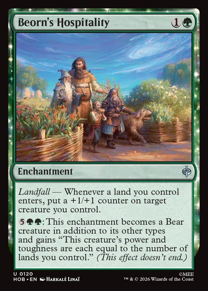 HOB, Beorn's Hospitality, Standard, 120, U, Near Mint, Normal, EN