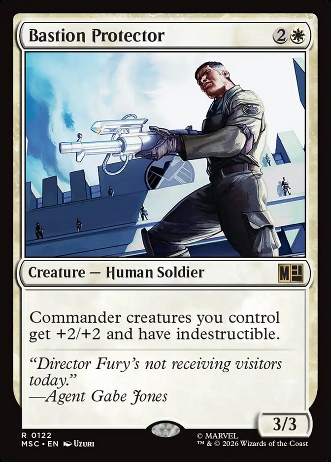 MSC, Bastion Protector, Standard, 122, R, Near Mint, (Surge Foil), EN