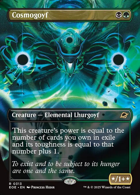 EOE, Cosmogoyf, (Borderless), 313, R, Near Mint, (Foil), EN