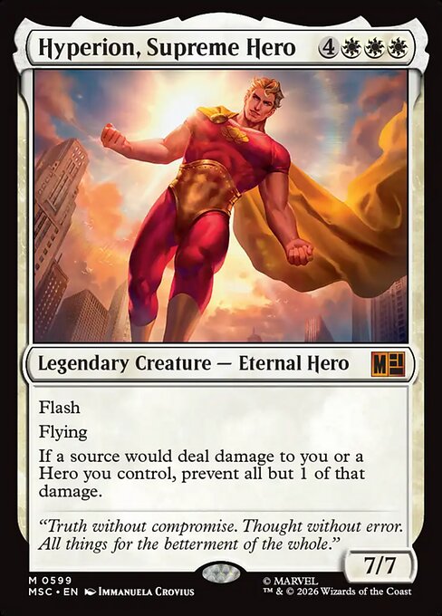MSC, Hyperion, Supreme Hero, Standard, 599, M, Near Mint, Normal, EN