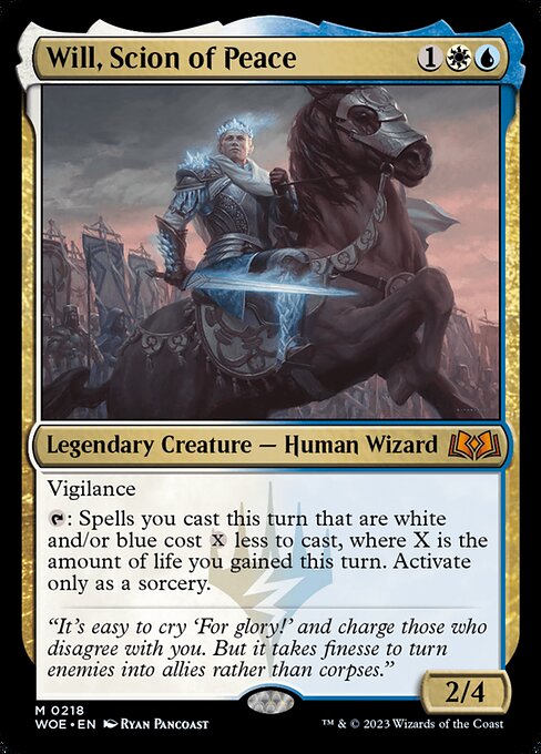 WOE, Will, Scion of Peace, Standard, 218, M, Near Mint, (Foil), EN