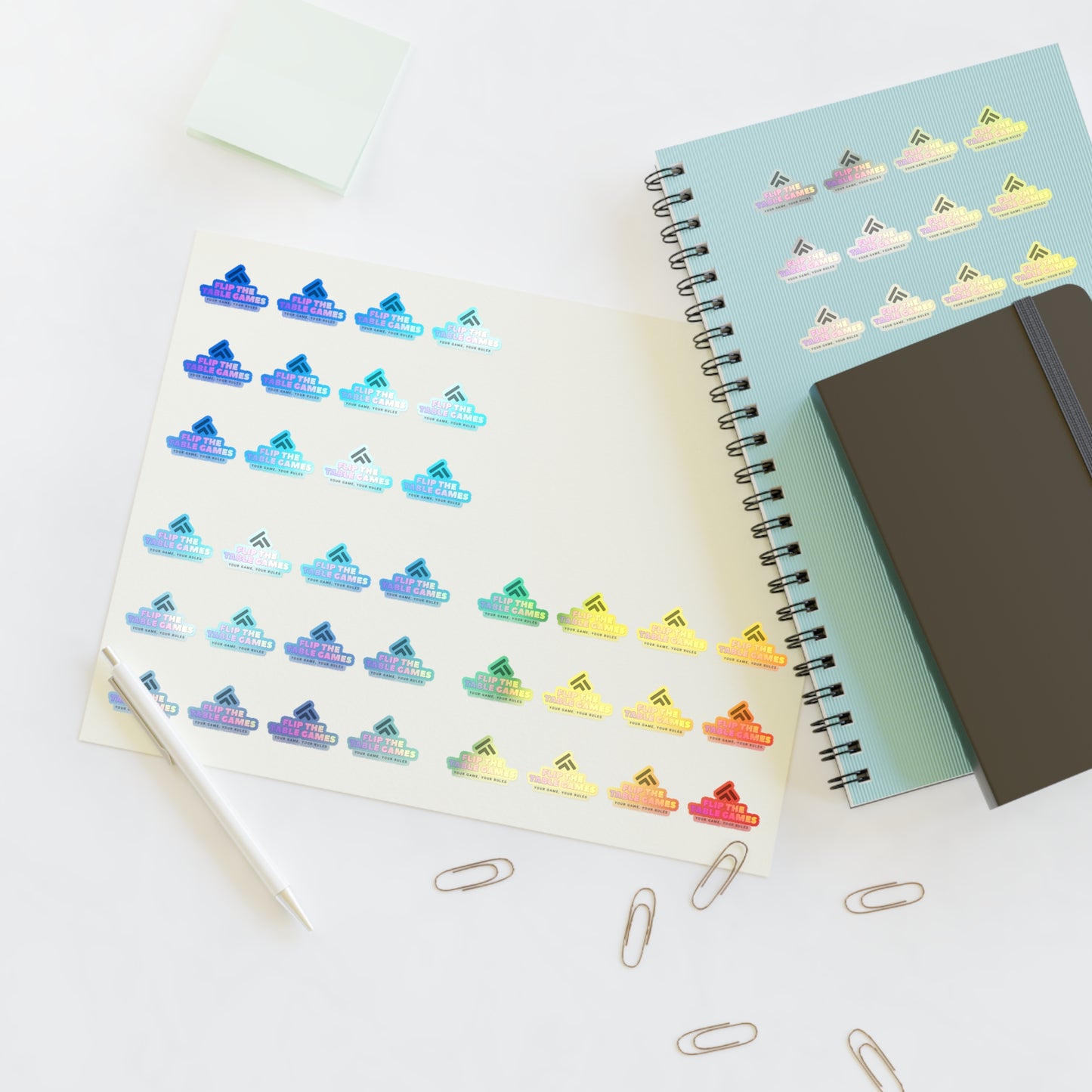 Colorful Table Game Sticker Sheets for Gamers and Crafters