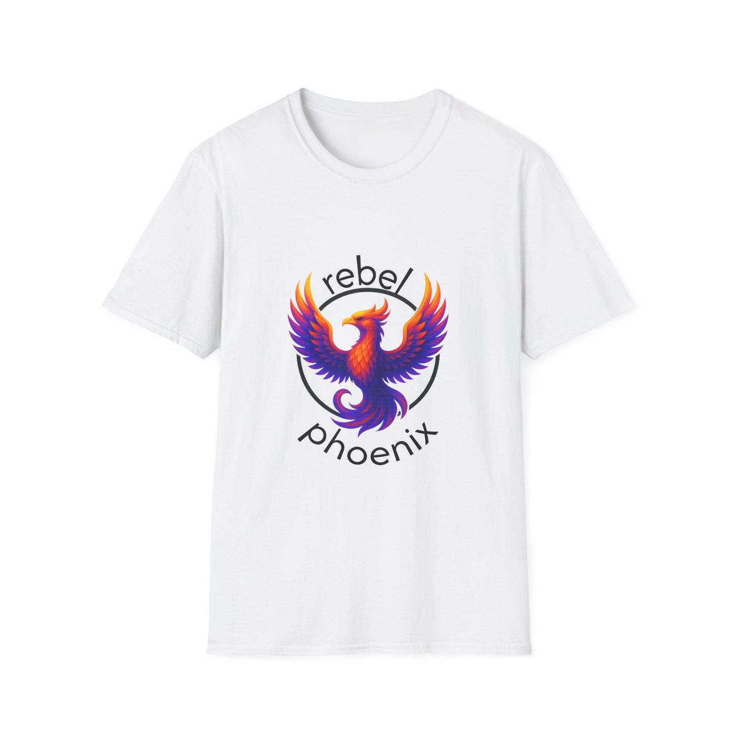 Rebel Phoenix T-Shirt | Unisex Softstyle Tee, Motivational Gift, Casual Wear, Summer Fashion