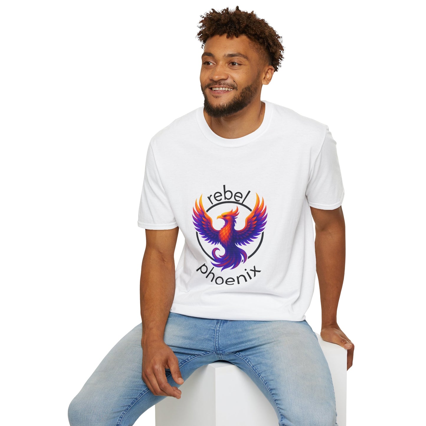 Rebel Phoenix T-Shirt | Unisex Softstyle Tee, Motivational Gift, Casual Wear, Summer Fashion