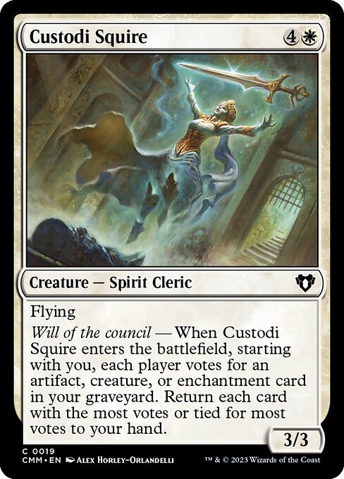 CMM, Custodi Squire, Standard, 19, C, Near Mint, (Foil), EN