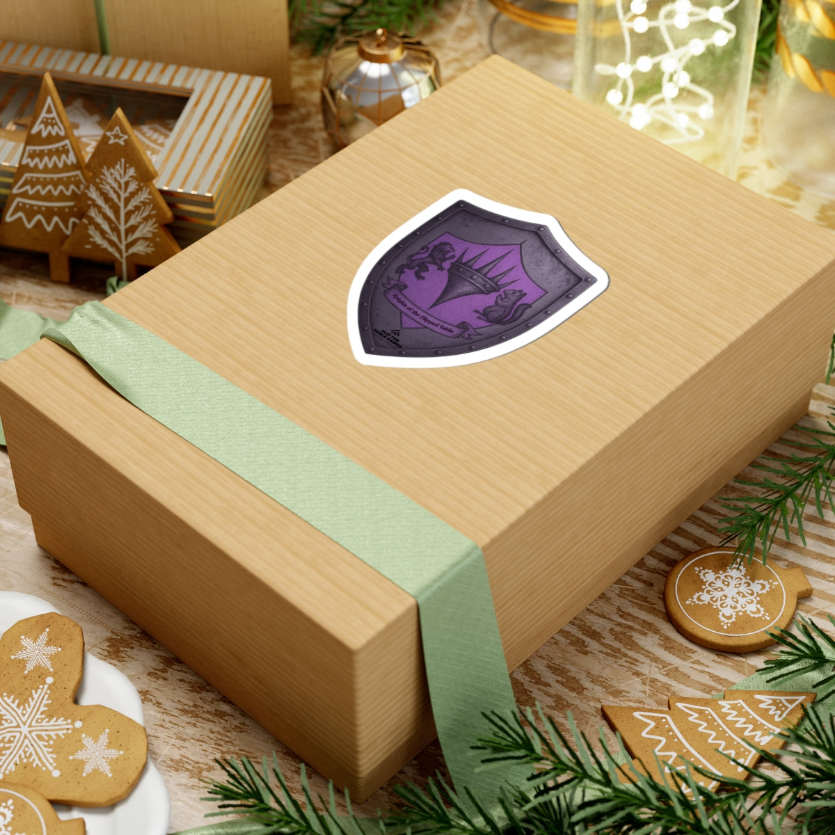 Knights of the Flipped Table Coat of Arms Kiss-Cut Stickers for Gamers & Fantasy Fans, MTG, Magic the Gathering