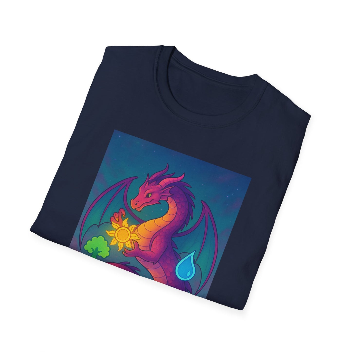 Vibrant Dragon Graphic T-Shirt for Unisex, Colorful Fantasy Tee, Casual Wear, Gift for Gamers, MTG, Magic the Gathering