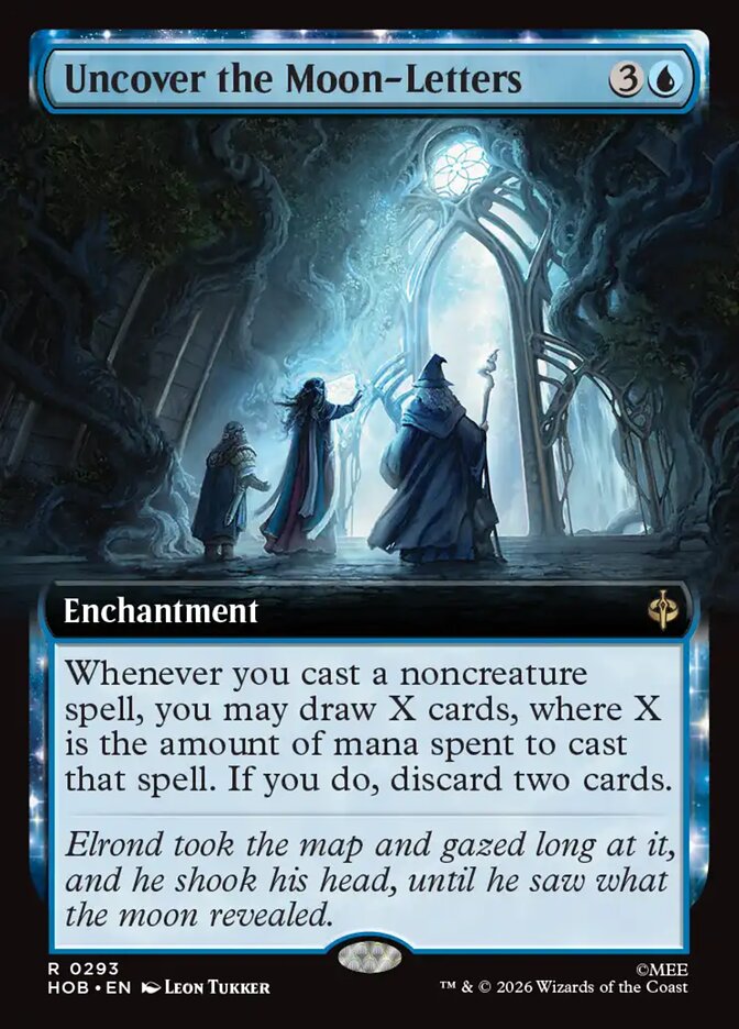 HOB, Uncover the Moon-Letters, (Extended Art), 293, R, Near Mint, (Foil), EN