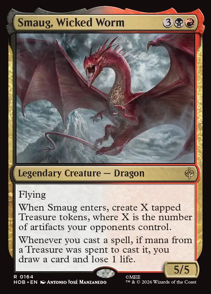 HOB, Smaug, Wicked Worm, Standard, 164, R, Near Mint, (Foil), EN