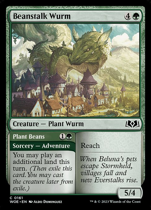 WOE, Beanstalk Wurm // Plant Beans, Standard, 161, C, Near Mint, Normal, EN
