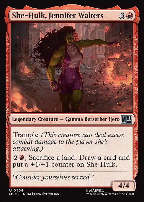 MSC, She-Hulk, Jennifer Walters, Standard, 554, U, Near Mint, Normal, EN