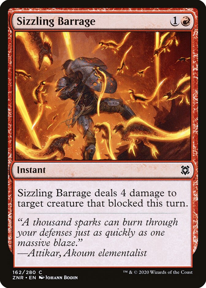 ZNR, Sizzling Barrage, Standard, 162, C, Near Mint, Normal, EN