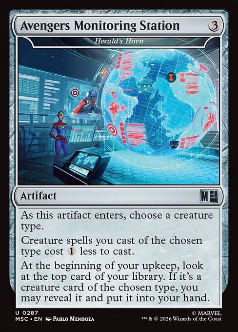 MSC, Avengers Monitoring Station - Herald's Horn, Standard, 287, U, Near Mint, {Surge Foil}, EN