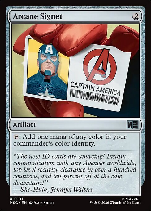 MSC, Arcane Signet, Standard, 191, U, Near Mint, {Surge Foil}, EN