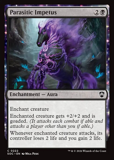 SOC, Parasitic Impetus, Standard, 222, C, Near Mint, Normal, EN