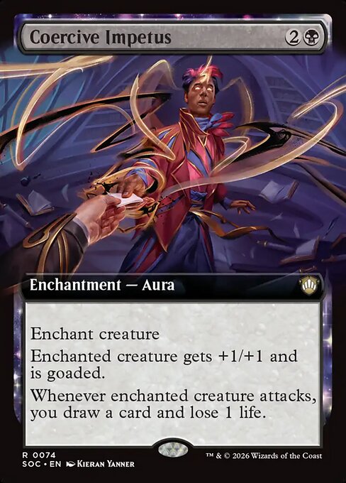 SOC, Coercive Impetus, (Extended Art), 74, R, Near Mint, Normal, EN