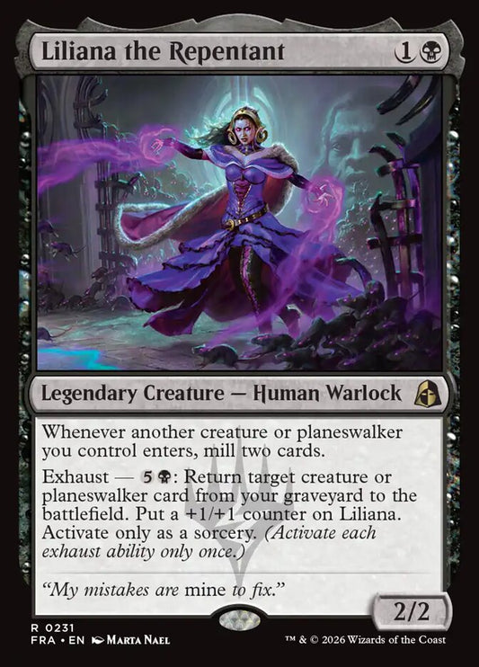 FRA, Liliana the Repentant, Standard, 231, R, Near Mint, (Foil), EN