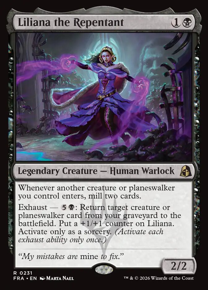 FRA, Liliana the Repentant, Standard, 231, R, Near Mint, Normal, EN