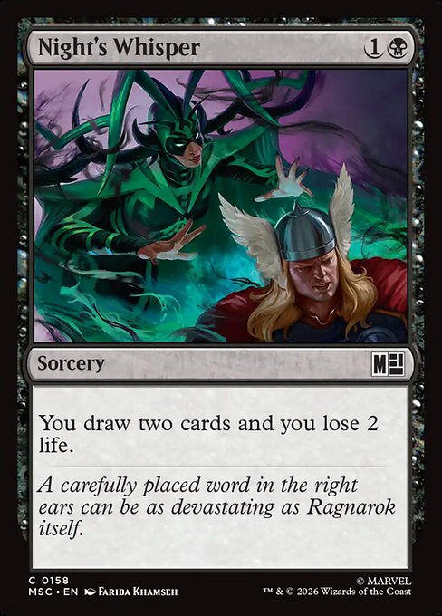MSC, Night's Whisper, Standard, 158, C, Near Mint, (Surge Foil), EN