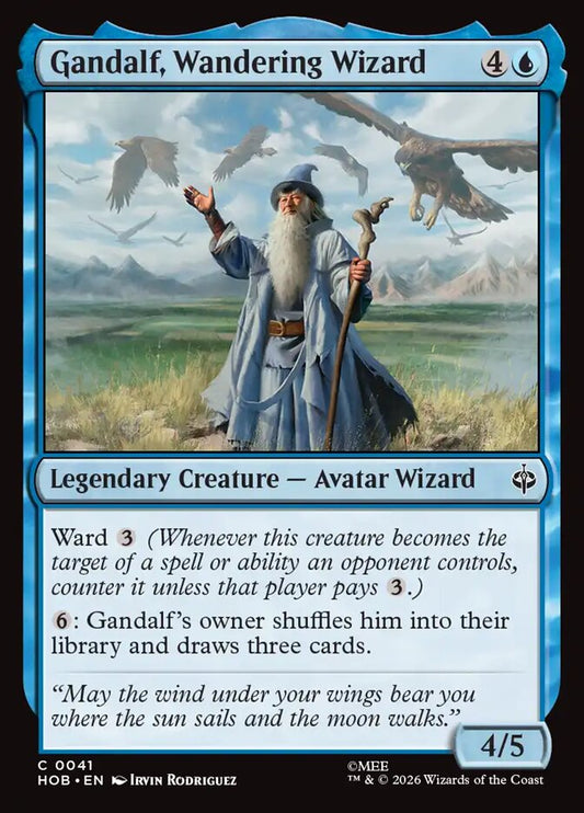 HOB, Gandalf, Wandering Wizard, Standard, 41, C, Near Mint, Normal, EN