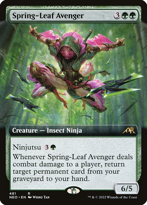 NEO, Spring-Leaf Avenger, (Extended Art), 481, R, Near Mint, Normal, EN