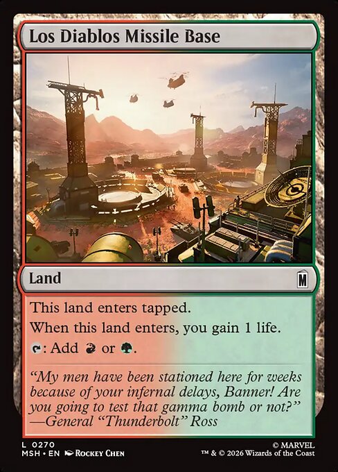 MSH, Los Diablos Missile Base, Standard, 270, C, Near Mint, (Foil), EN