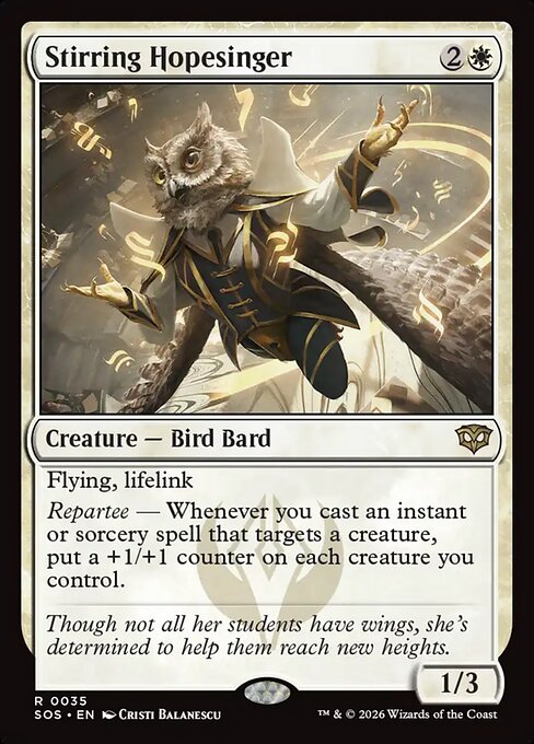SOS, Stirring Hopesinger, Standard, 35, R, Near Mint, (Foil), EN